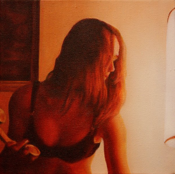 Voyeur #1 2010 Oil on canvas 20cm x 20cm
